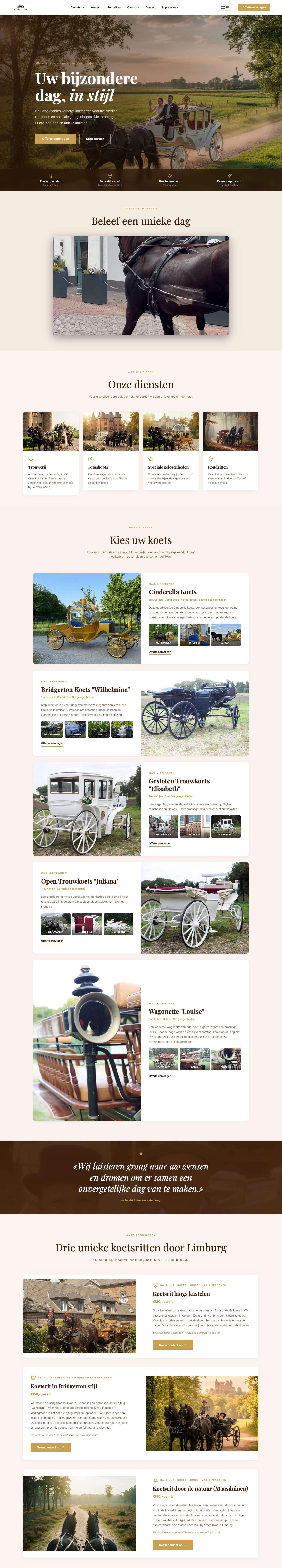 Website De Jong Stables