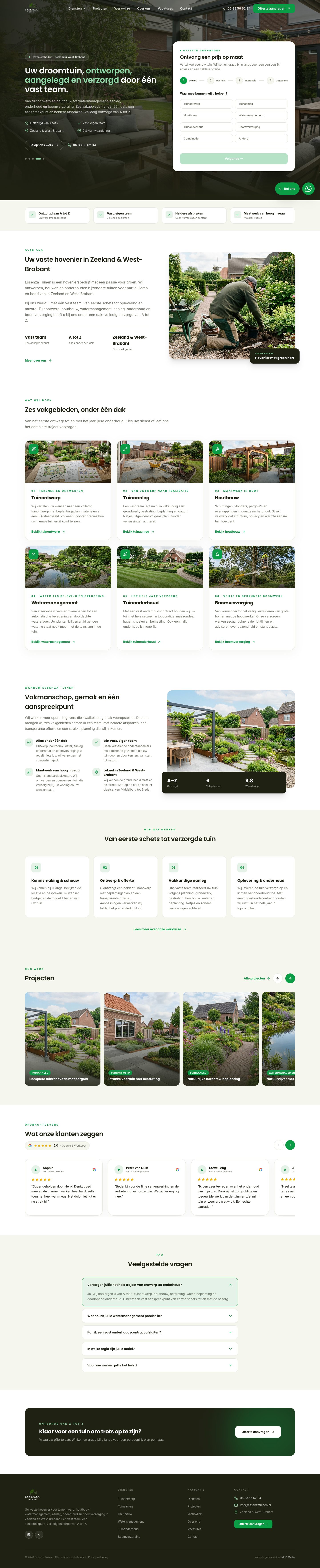 Website Essenza Tuinen