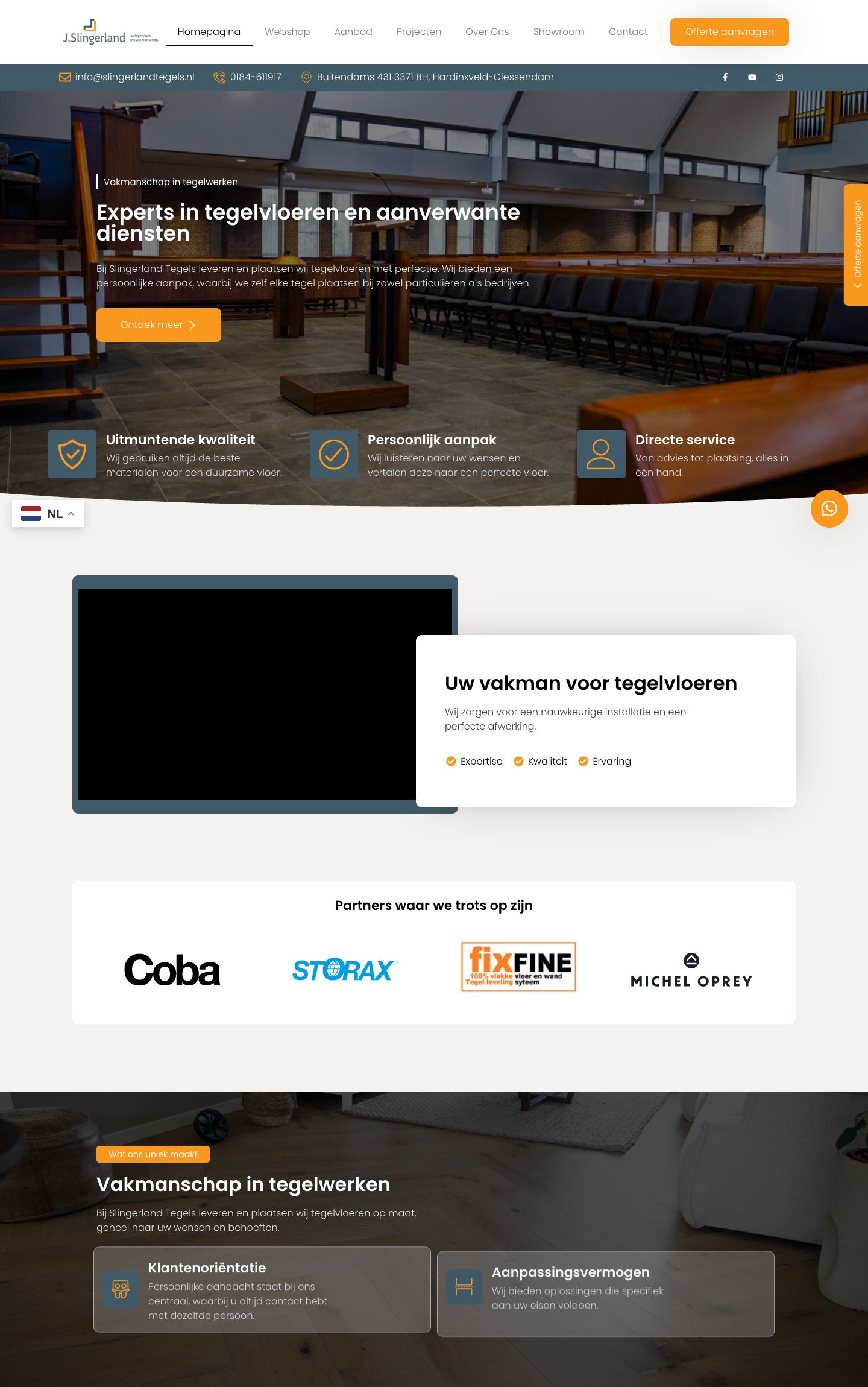Website Slingerlandtegels